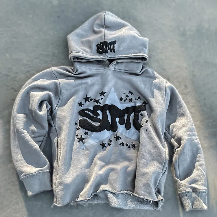 Custom Wholesale 100% Cotton Premium 3D Puff Print Hoodie Custom Logo Puff Printing Hoodie - view 4