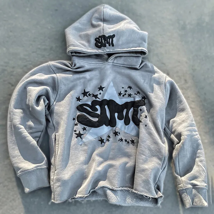 Custom Wholesale 100% Cotton Premium 3D Puff Print Hoodie Custom Logo Puff Printing Hoodie - view 5
