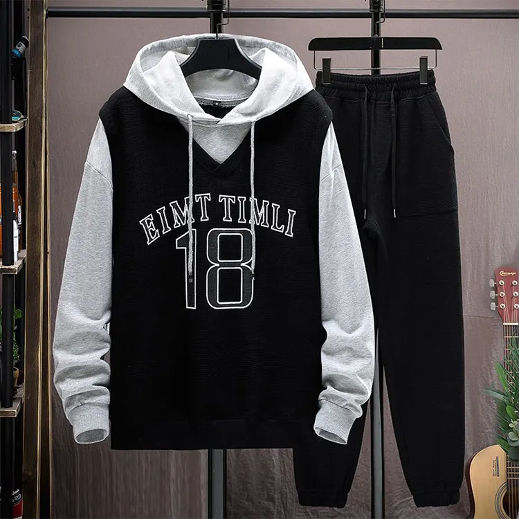 wholesale price streetwear casual wear Training Wear Best Sale Men Track Suit Custom  - view 2