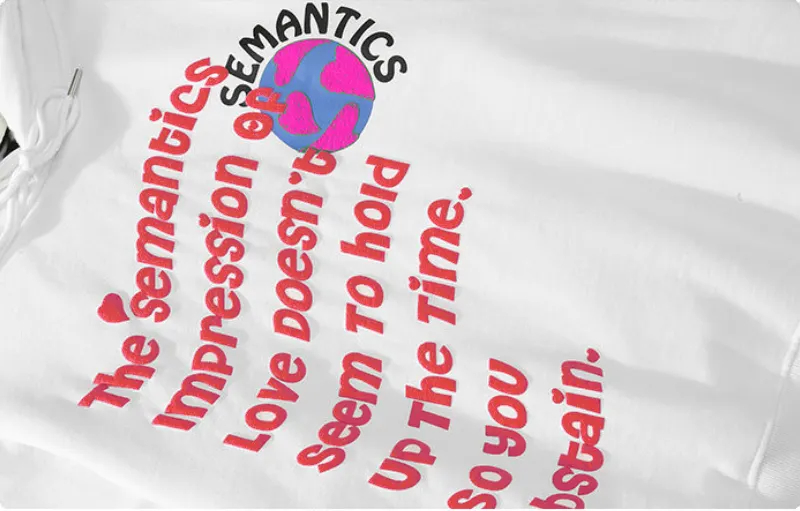 Street wear clothing manufacturer 3d puff printing cotton hoodie custom pullover puff printed   - view 5