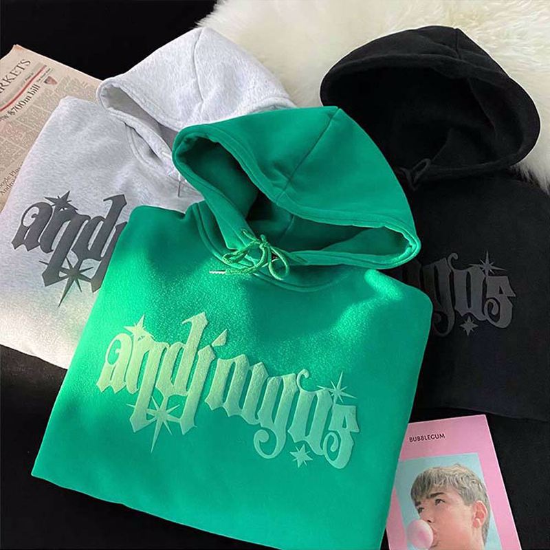 Custom streetwear hip hop 100% cotton heavy weight puff print hoodie pullover hoodie - view 4