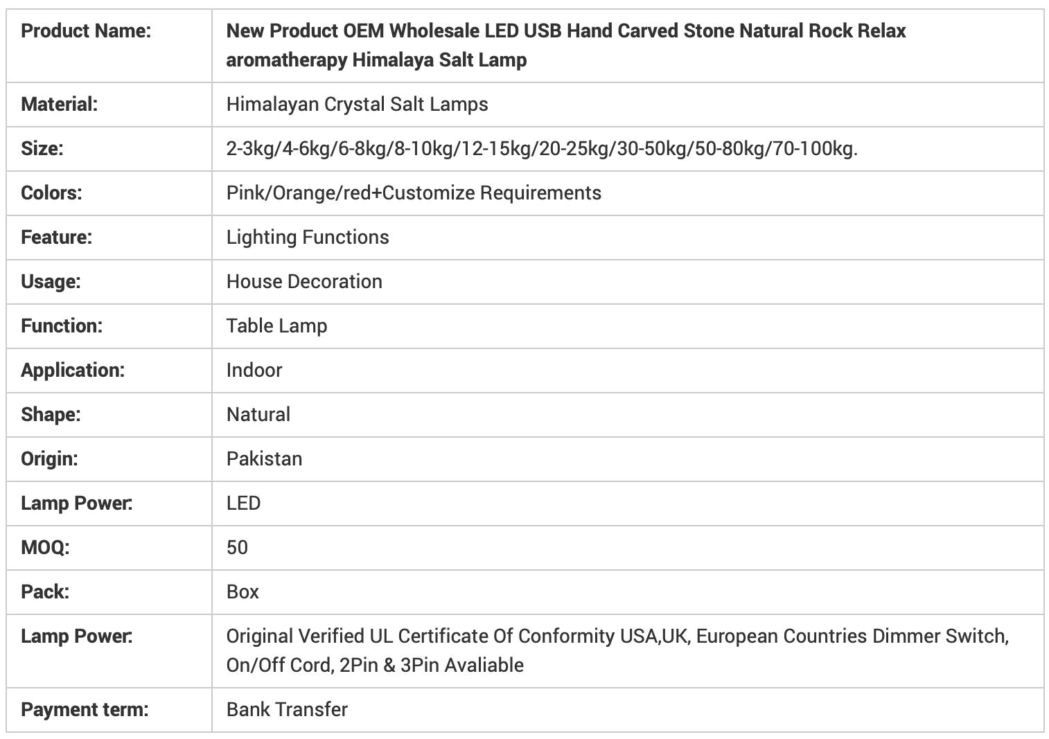 New Product OEM Wholesale LED Hand made Stone Natural Rock Relax aromatherapy Himalaya Salt Lamp - view 9