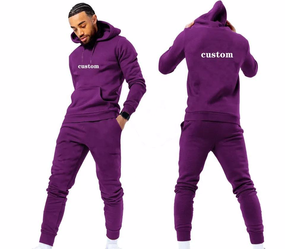 High Quality Custom Winter Waterproof Track Suits Men Two Piece Sport Tracksuit Leather Sweatsuit - view 5