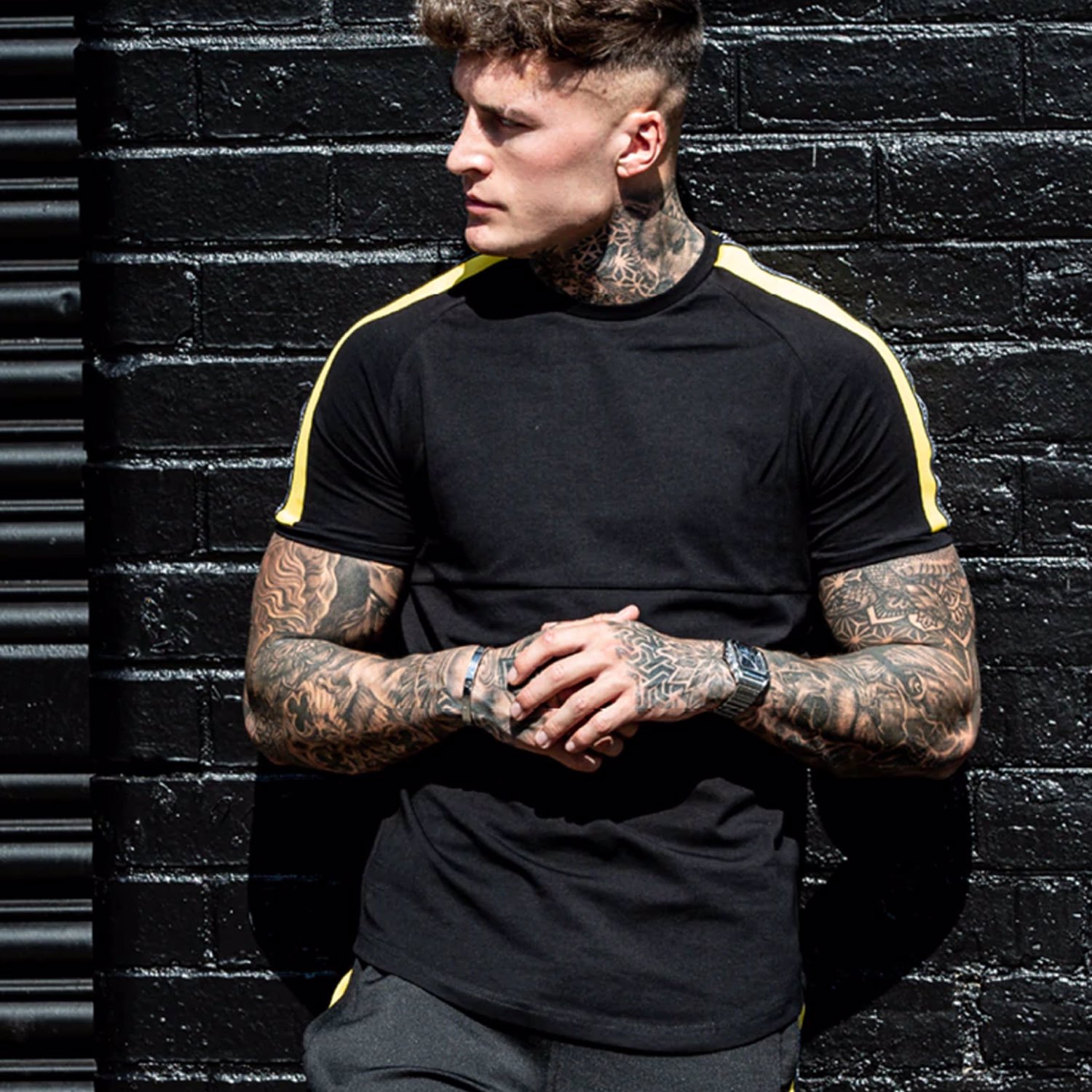 Quality Wholesale Manufacturer Sport Bodybuilding Man T-Shirt Short Sleeve Slim Fit Custom - view 13