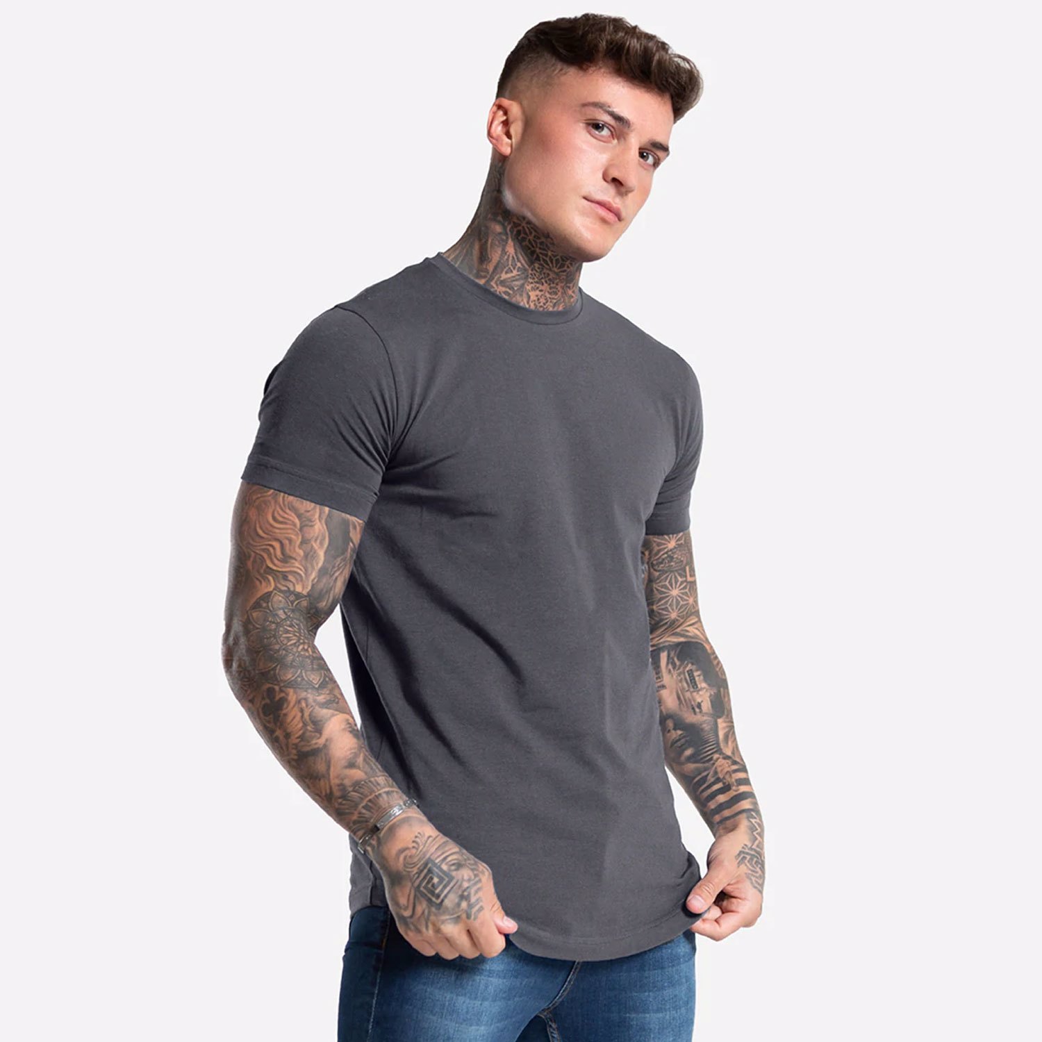 Quality Wholesale Manufacturer Sport Bodybuilding Man T-Shirt Short Sleeve Slim Fit Custom - view 14