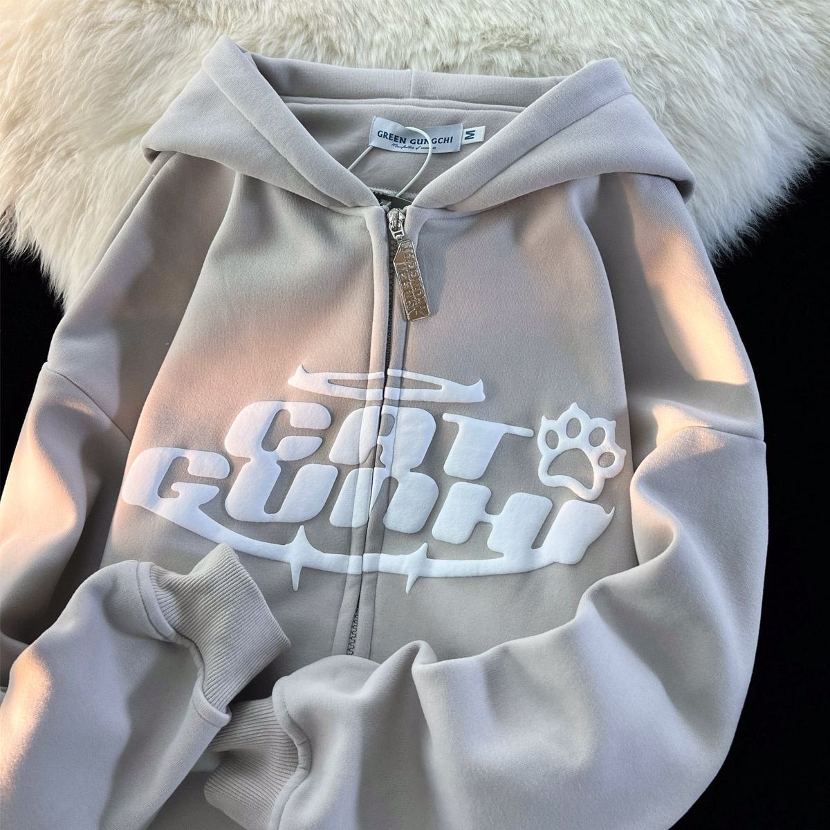 Customized Logo Puff Printed Men Hoodie Sweatshirt Classic Style Pullover Puff Printing men's hoodie - view 4