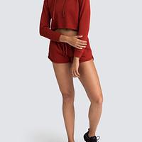 Women Crop Tops Hoodies Maroon CTH01