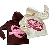 Sportswear Custom Logo High Quality 3D Puff Printing Heavy Weight 100% Cotton Hoodie zip up Hoodies