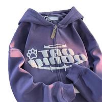 Sportswear Custom Logo High Quality 3D Puff Printing Heavy Weight 100% Cotton Hoodie zip up Hoodies
