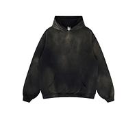 Mens Cotton Oversized Vintage Stone Acid Wash Hoodies Custom Logo Paint Splatter Distressed Hoodie