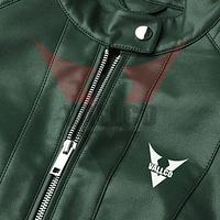 Green Color High Quality Zipper Style Unique Design Breathable Women Wear Leather Jackets