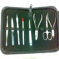  manicures Pedicure Kit 18 Pieces Stainless Steel Nail Kits Nail Care Tools Portable Leather case