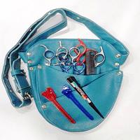 Genuine and Artificial Leather Barber Scissors Hip Bag Stylist Black Holster Stylist Leather Bag 