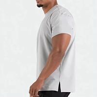 Wholesale Gym Casual T Shirt Round Neck Custom Logo Printing Men T Shirt