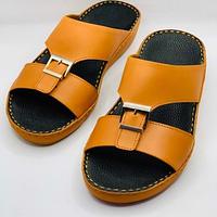 Cow Plain Hand Made Model Leather Customized Brand Slippers