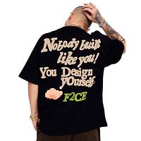 100% Cotton Oem Tshirt Custom 3D Foam Puff Printing Unisex Short sleeve