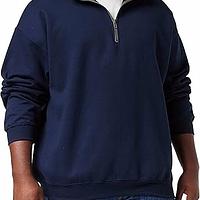 Unisex-Adult Fleece Quarter-Zip Cadet Collar Sweatshirt, Style G18800