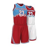 Custom Sublimation 7v7 Reversible Basketball Uniforms for Adults Sportswear Basketball Jersey