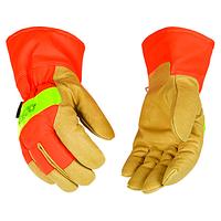 Hi-Vis Lined Grain Cow skin Leather Palm