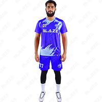 Custom Soccer kits made from light 100% polyester with digital printing for peak performance.