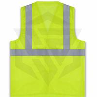 Customized High Visibility Reflective Road Work Traffic Safety Vest 100% Polyester Mesh Fabric