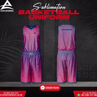 High Quality Basket Ball Uniform Sublimated With Customised Logo