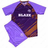  Lightweight soccer uniforms made from 100% polyester featuring digital printing for Top performance