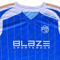  Custom 100% polyester lightweight soccer jersey made with digital printing for optimal performance.