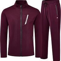 Mens Tracksuit Jogging Sports Sweatsuit Comfortable Outfits Casual Athletic Pants Full zip 