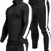 Men's Casual Active Tracksuits Full Zip Sports Jogging Suits Sets Athletic Running 2 Piece Sweatsuit