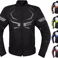 MOTORCYCLE JACKET MENS CE ARMORED BIKERS RIDING RACING WATERPROOF ALL SEASON JACKET (BLACK, 3X-LARGE