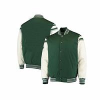 Fashion Unisex Turn-down Collar Satin Varsity Jackets