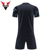 Comfort Fit Premium Quality Black Blue Color O Neck Style Adult Game Training Wear Soccer Uniform