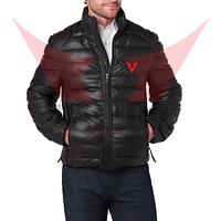 Black Color Full Zipper Style Side Pocket Premium Quality Hand Made Puffer Jackets For Men Wear