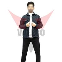 In Two Different Color Contrast Best Material Breathable Product Men Casual Wear Denim Jacket