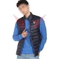Wholesale Rate With Best Quality Outer Wear Men Navy Stand Collar Sleeveless Solid Puffer Jacket