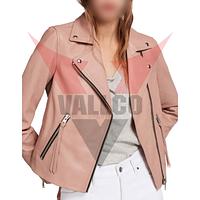 In Light Color Good Quality Comfortable Best Soft Fabric Women Fashion Wear Leather Jackets