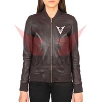 Brown Color Good Quality Make Your Own New Arrival Top Design Women Leaher Jackets
