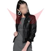Black Color Breathable Soft Fabric Unique Design Women Fashion Wear Latest Style Leather Jackets