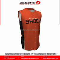 Baseball Full Button Sleeveless Jerseys Shoch