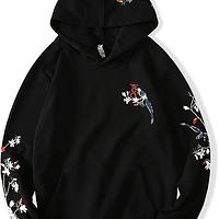  Men’s Dragon Embroidered Hoodie – Heavyweight Graphic Streetwear Sweatshirt Oversized/Pullover