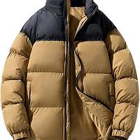 Men’s Winter Puffer Jacket – Thick, Warm, Zip-Up with Stand Collar - Puffer Jacket