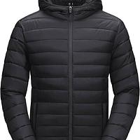 Men’s Water-Resistant Quilted Puffer Jacket with Hood – Lightweight Winter Bubble Coat