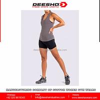 Women's Workout Sleeveless Shirts Brown