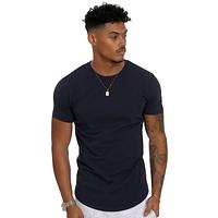 Training Fitness Clothing Cotton Spandex Muscle Fit Running Workout Men Gym Sport T Shirts
