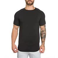 Custom Private Logo Fitness Gym Wear Sports Apparel Plain Blank Men T Shirt 